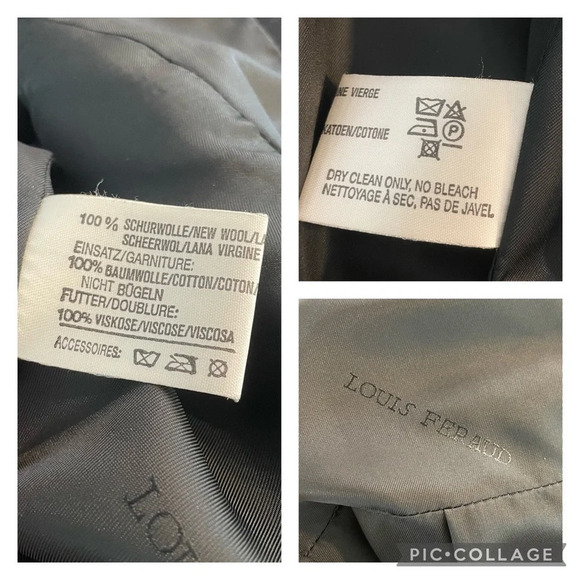 Vintage Louis Feraud single Button Black Blazer Jacket Gold Button - Picture 5 of 8